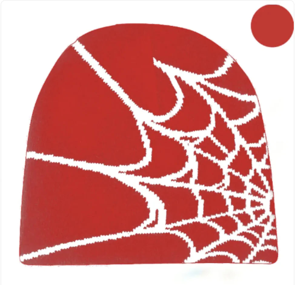 Bonnet mixte motifs de style en toile d’araignée