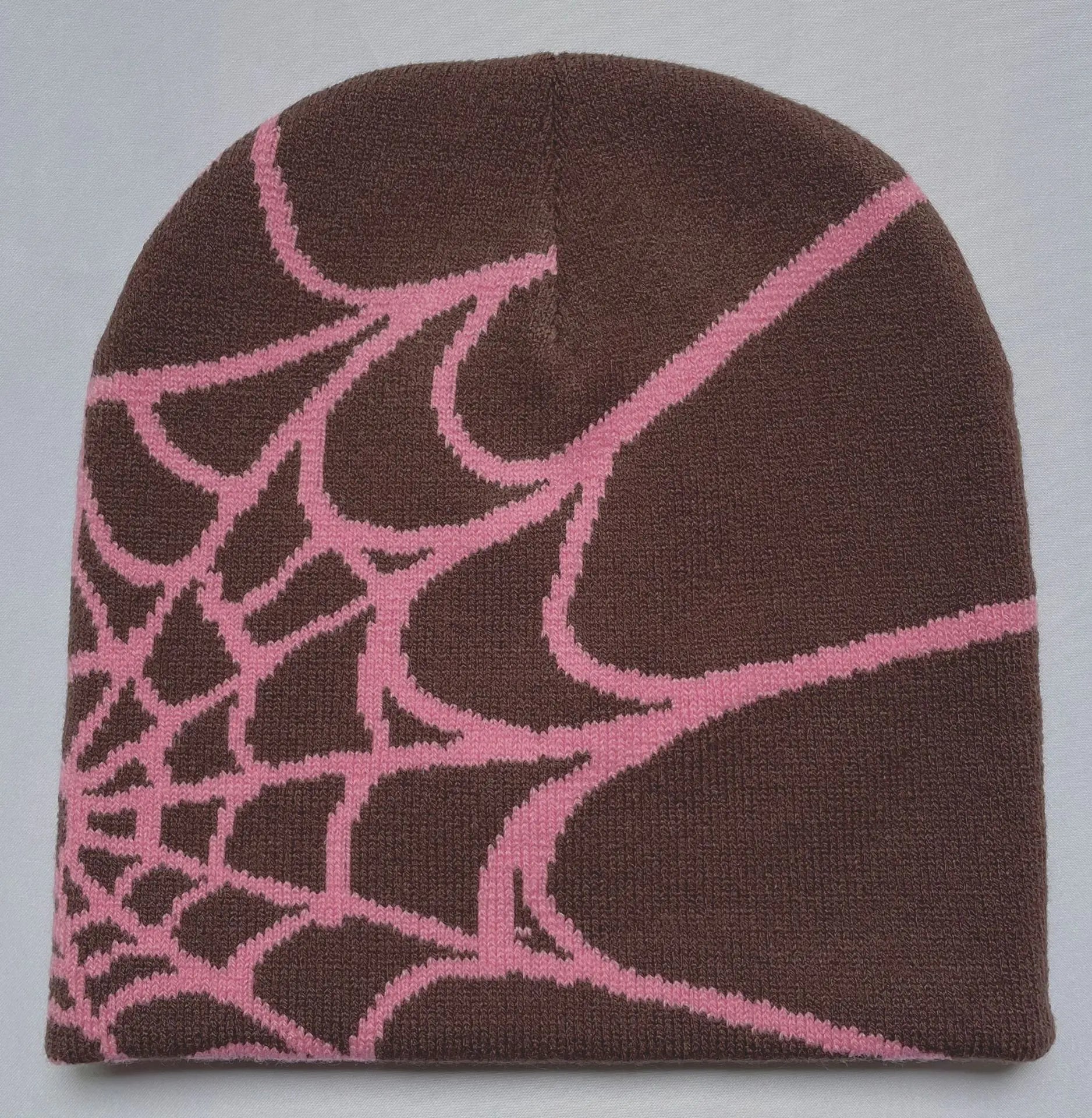 Bonnet Graphique Araignée – Mode Hiver