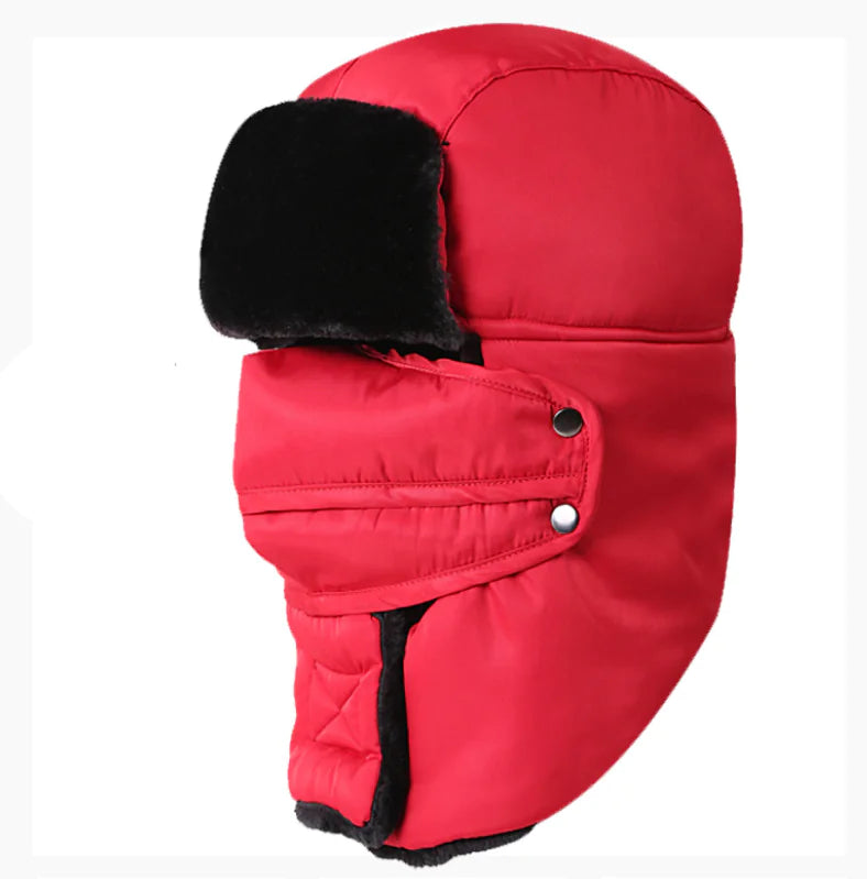 Bonnet Homme Anti-Froid | Masque Détachable + Doublure Chaude