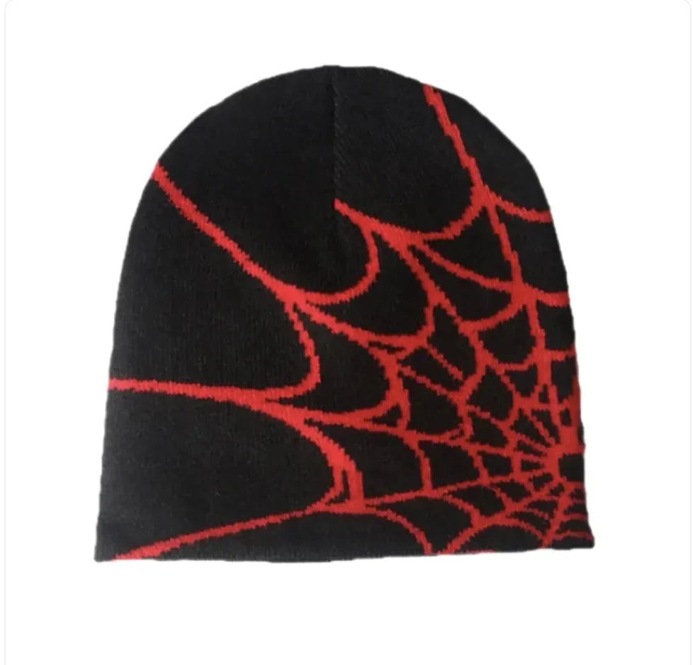 Bonnet mixte motifs de style en toile d’araignée