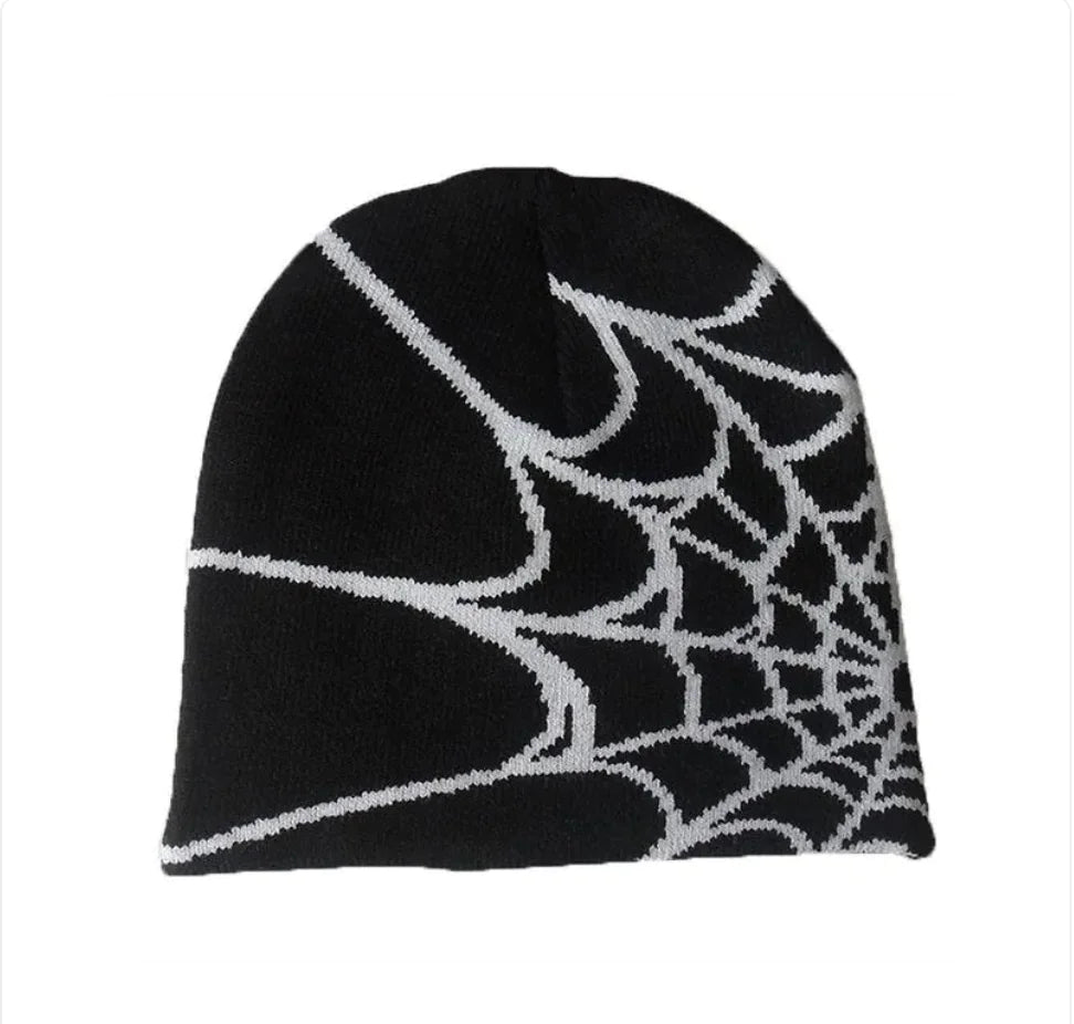 Bonnet mixte motifs de style en toile d’araignée