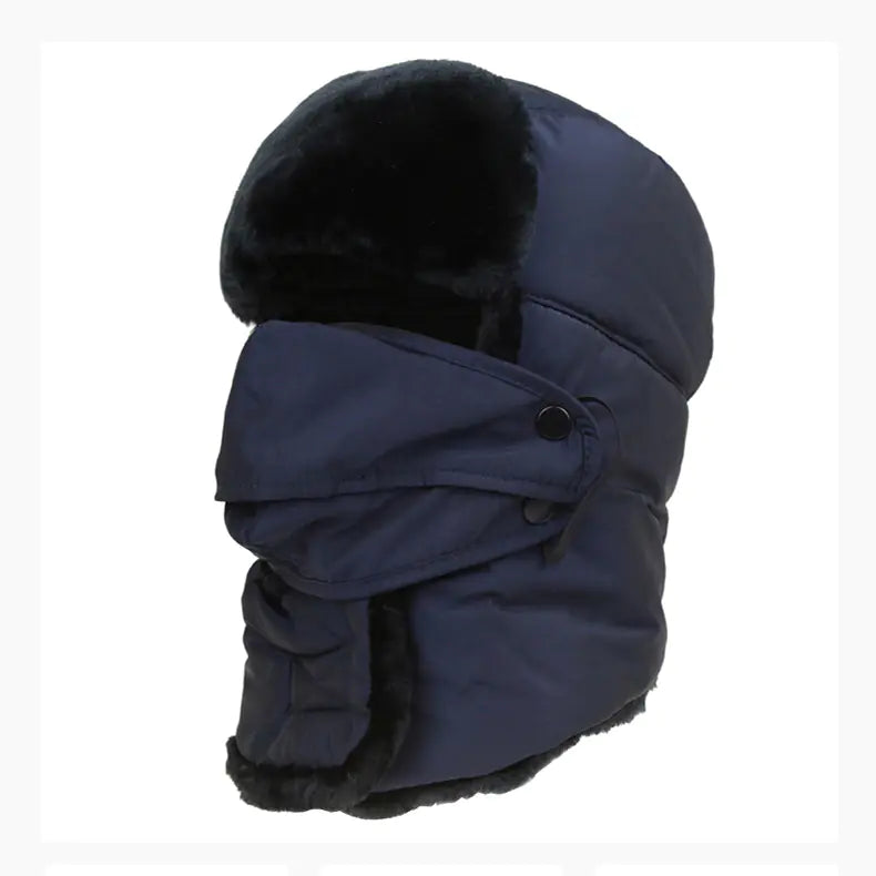 Bonnet Homme Anti-Froid | Masque Détachable + Doublure Chaude