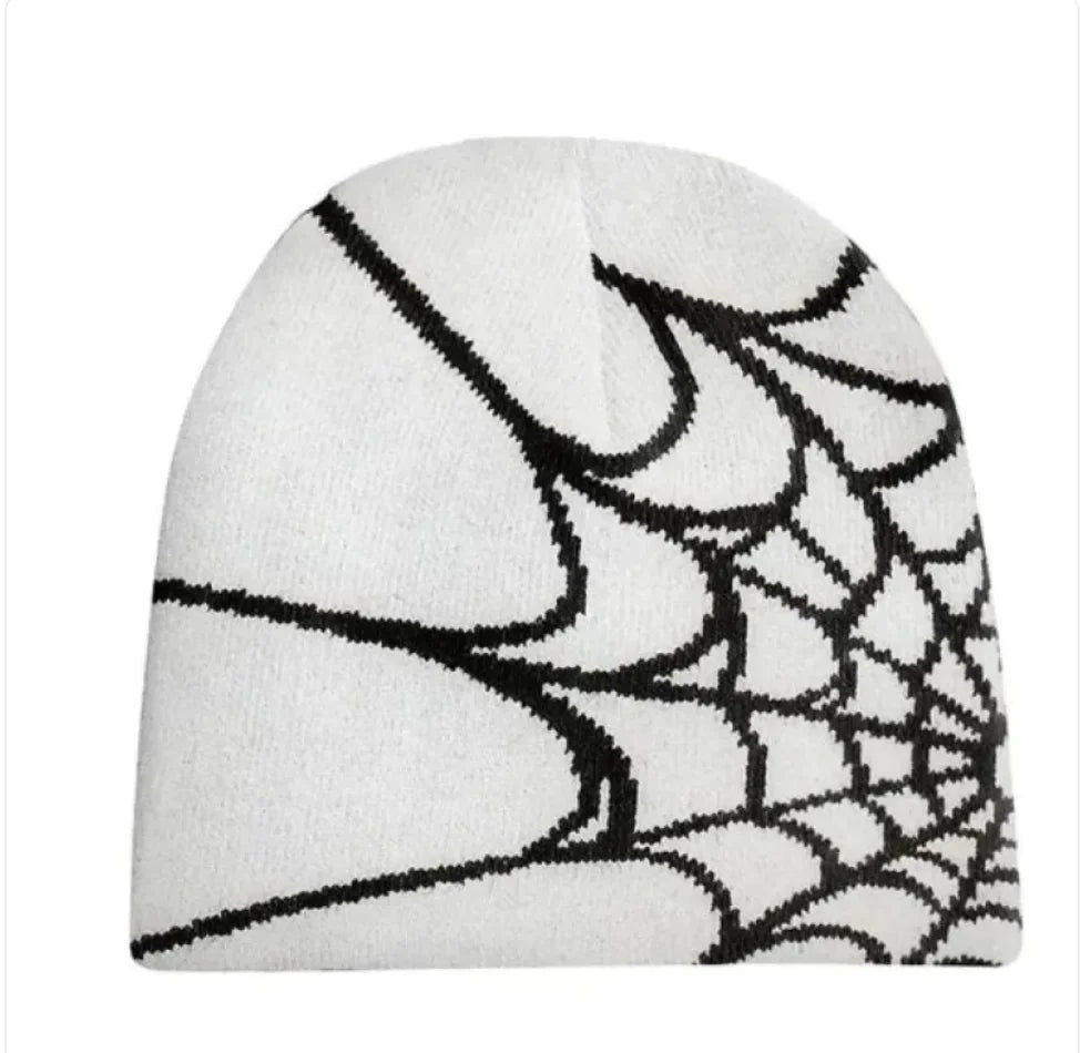 Bonnet mixte motifs de style en toile d’araignée