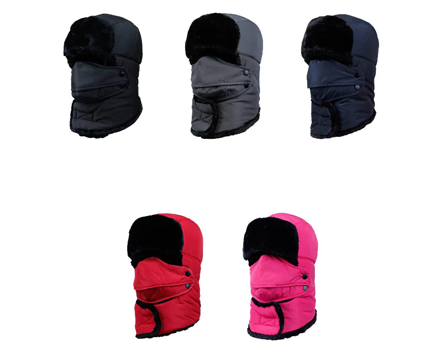 Bonnet Homme Anti-Froid | Masque Détachable + Doublure Chaude