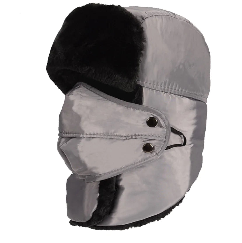 Bonnet Homme Anti-Froid | Masque Détachable + Doublure Chaude