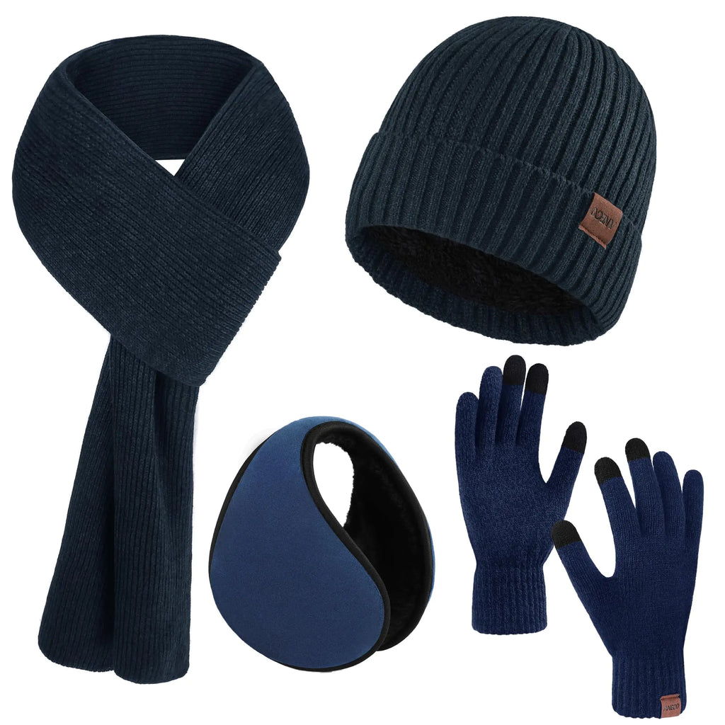Kit Hiver Ultra-Chaud – Bonnet + Écharpe + Gants + Cache-Oreilles