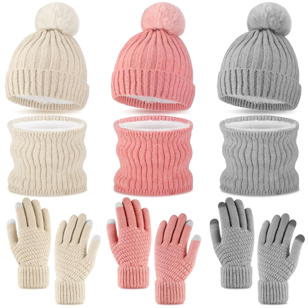 Ensemble Hiver Ultra-Chaud 3 Pièces – Bonnet + Écharpe + Gants